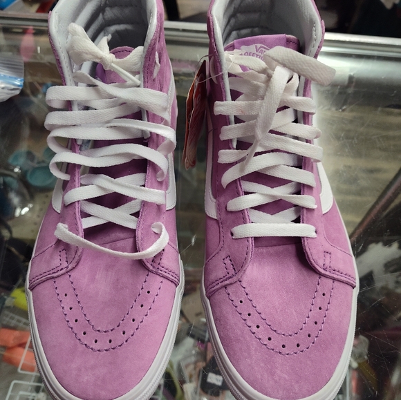 Men's Size 8.5 Women's 10  - VANS Sk8-Hi Reissue (Pig Suede) Violet NEW - Picture 6 of 6